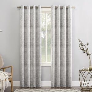 4 - 50"W x 84"L Blackout Curtain Panels Grommet Top - Silver Gray Grey Drapes